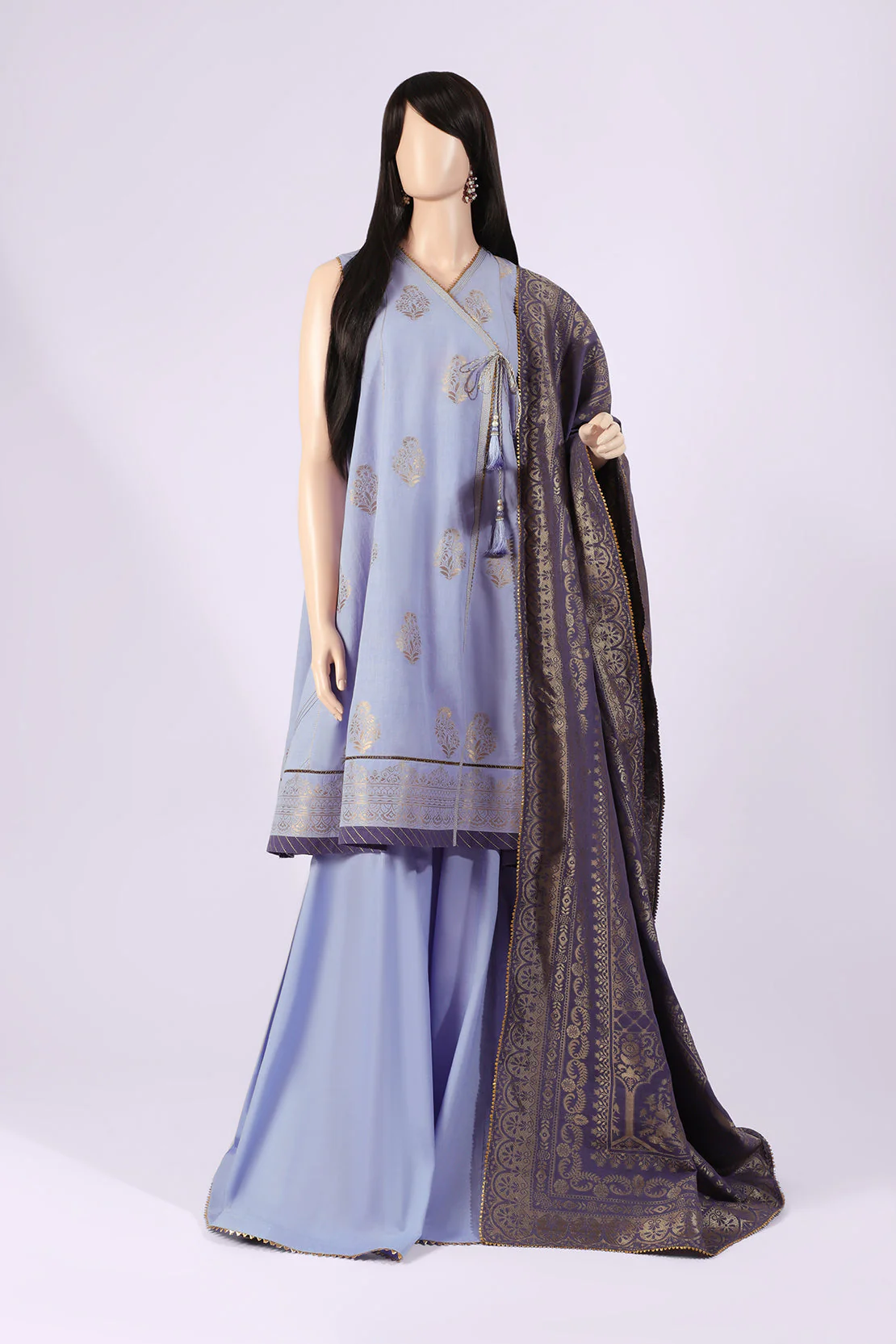 Unstitched Jacquard Cotton 3 Piece