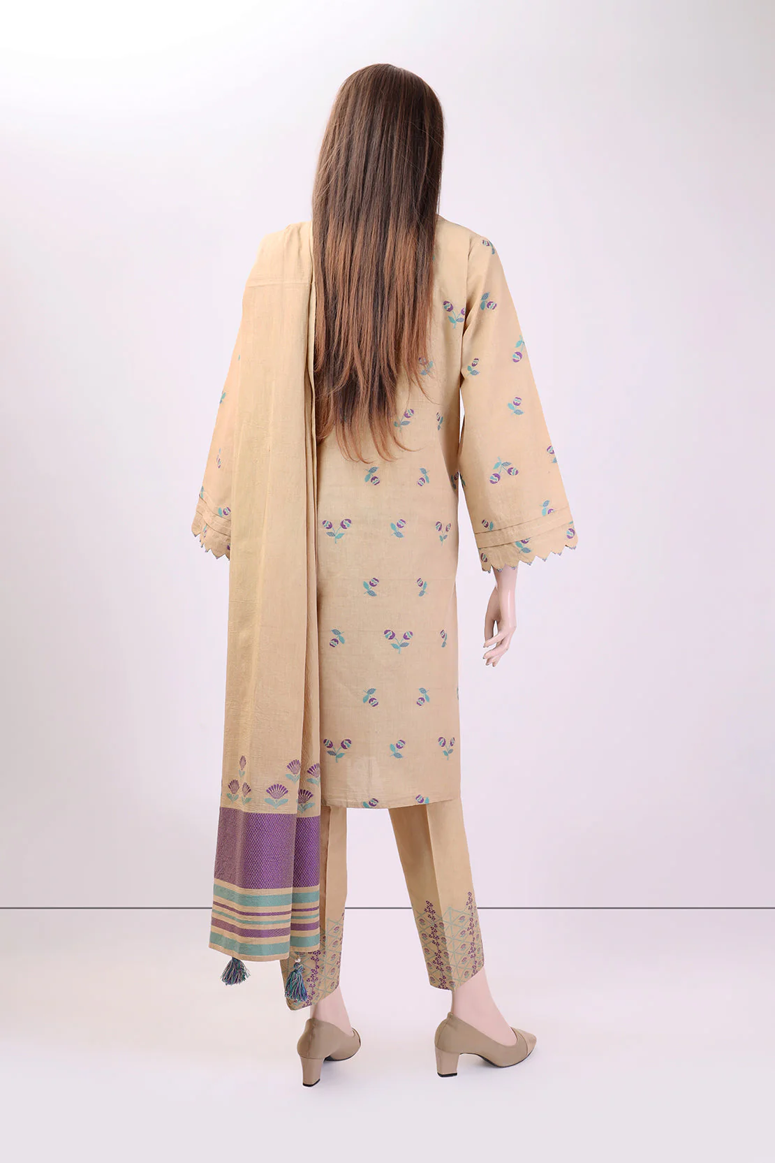 Unstitched Jacquard Cotton 3 Piece - Image 3