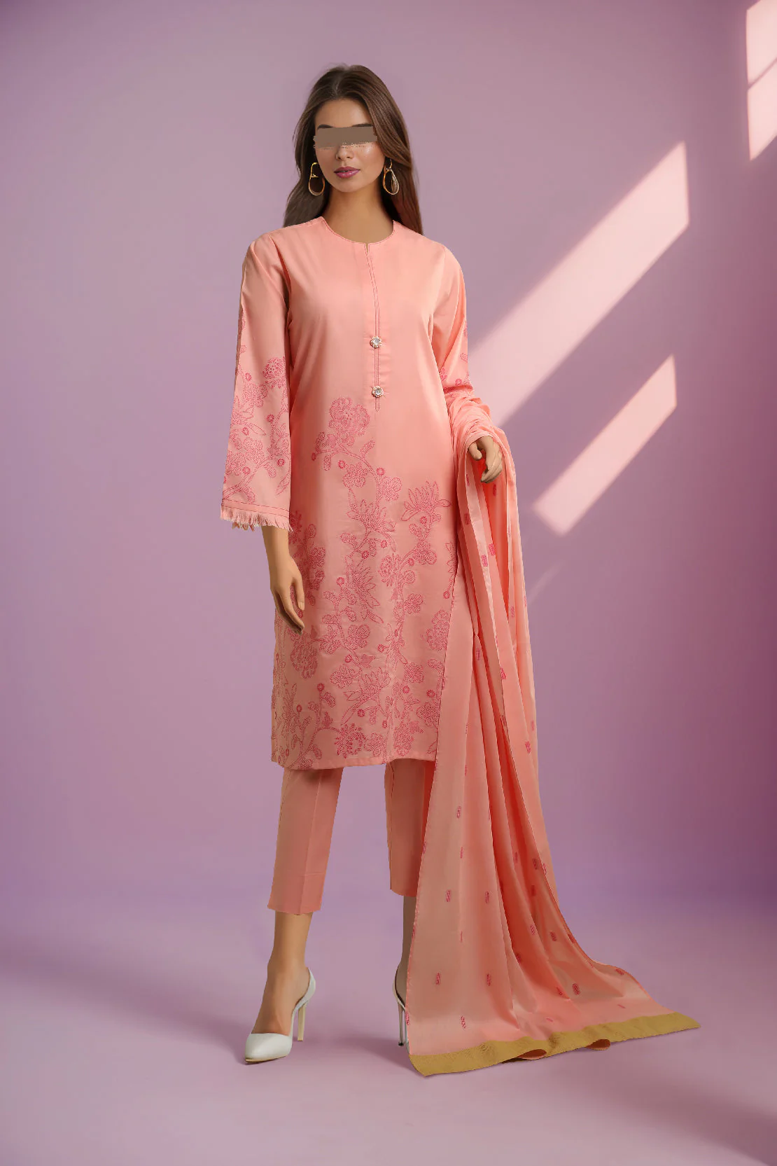 Unstitched Jacquard Cotton 3 Piece