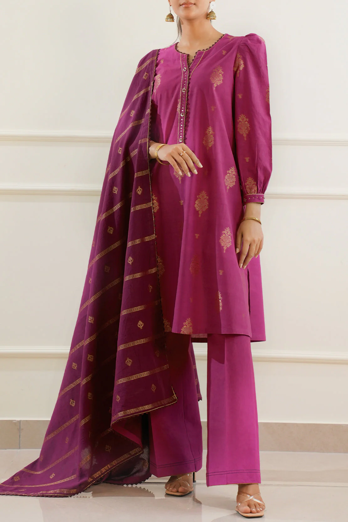 Unstitched Jacquard Cotton 3 Piece - Image 2
