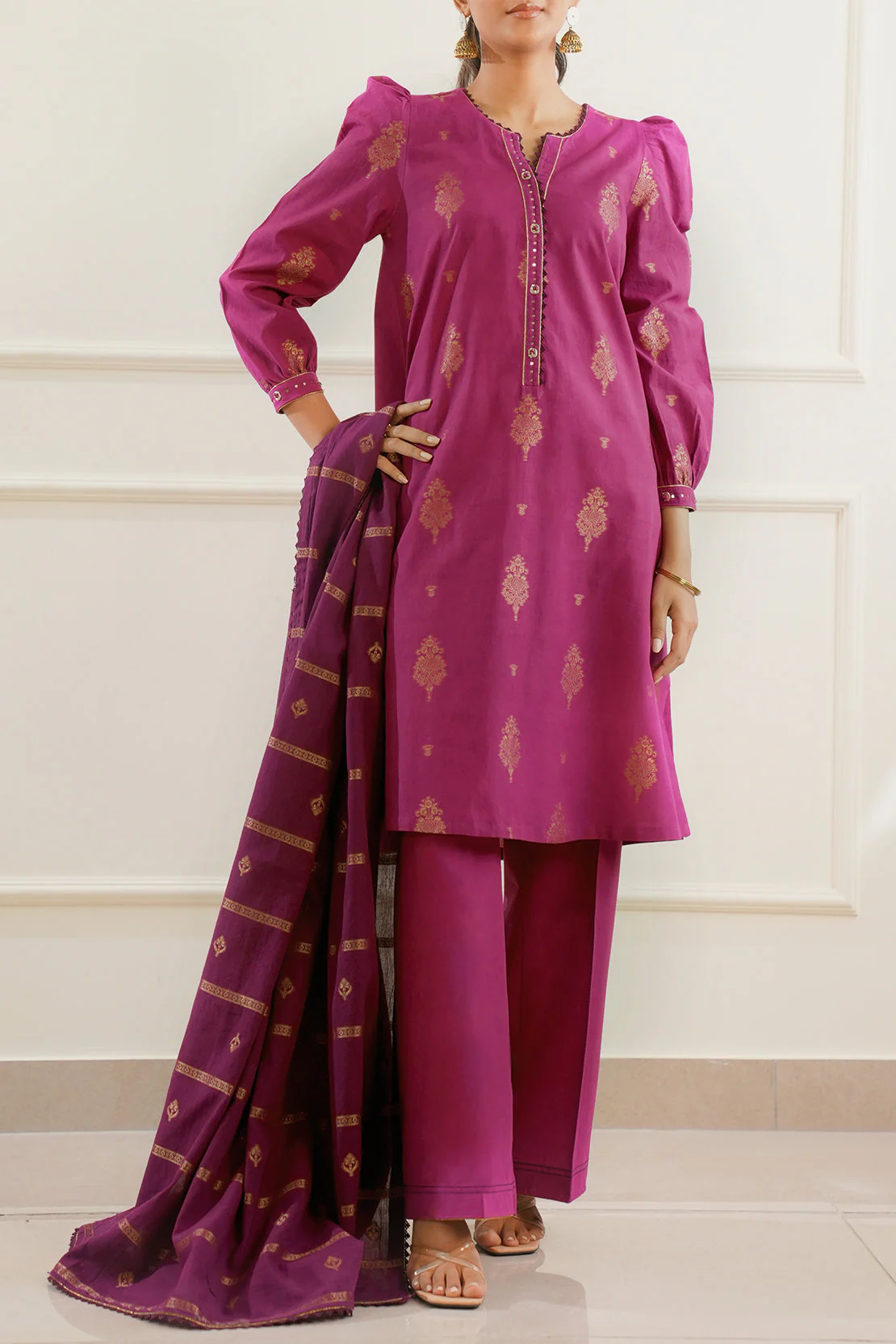 Unstitched Jacquard Cotton 3 Piece - Image 3