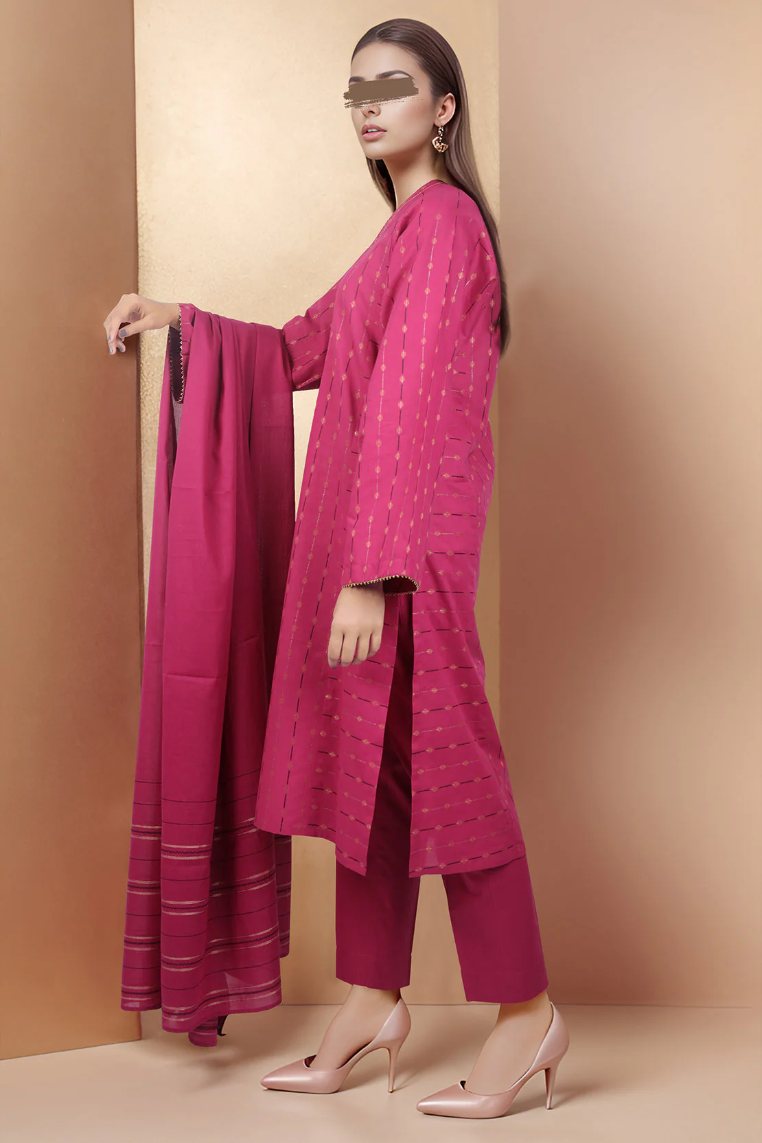 Unstitched Jacquard Cotton 3 Piece - Image 2