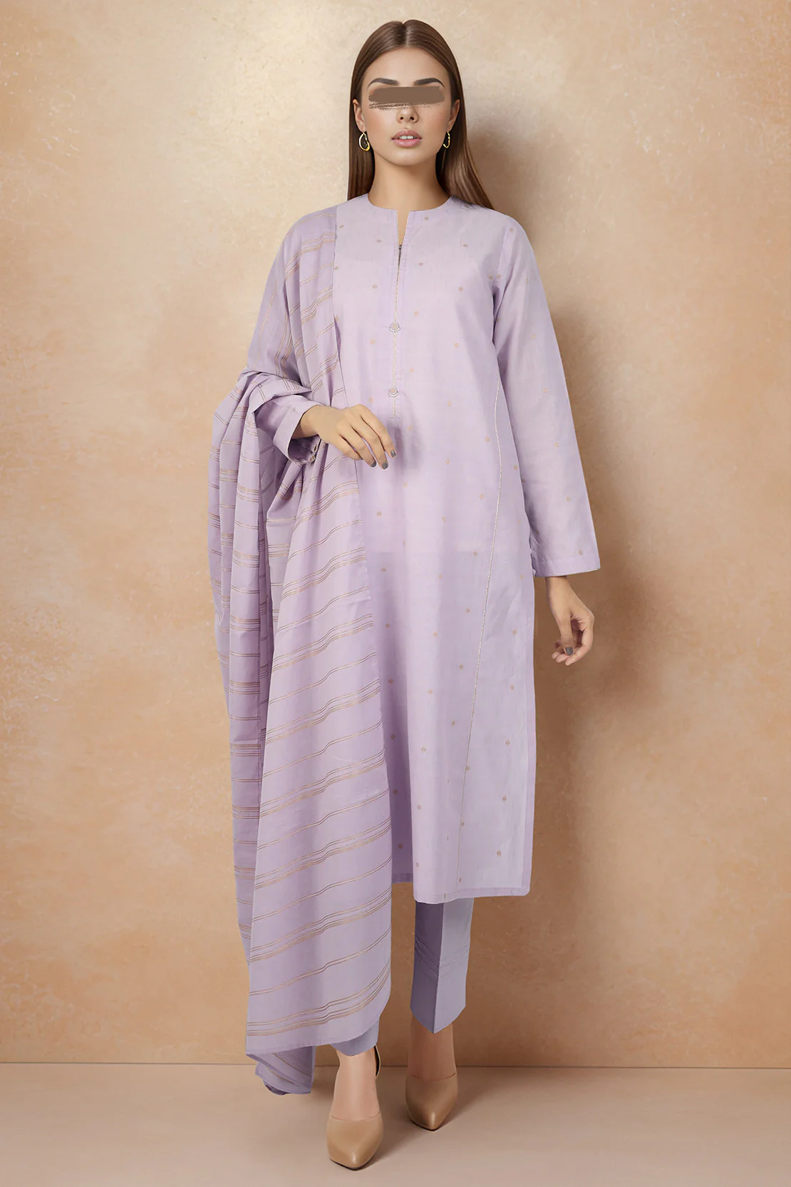 Unstitched Jacquard Cotton 3 Piece