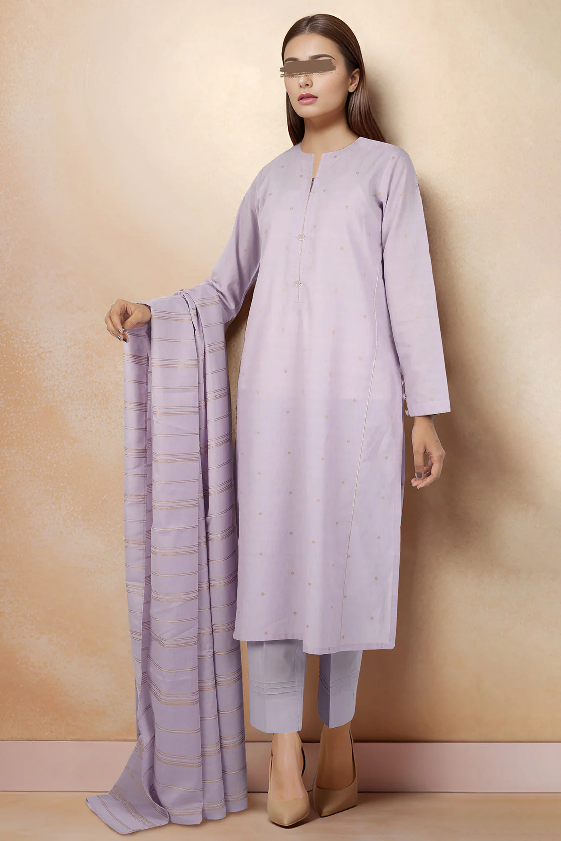 Unstitched Jacquard Cotton 3 Piece - Image 2