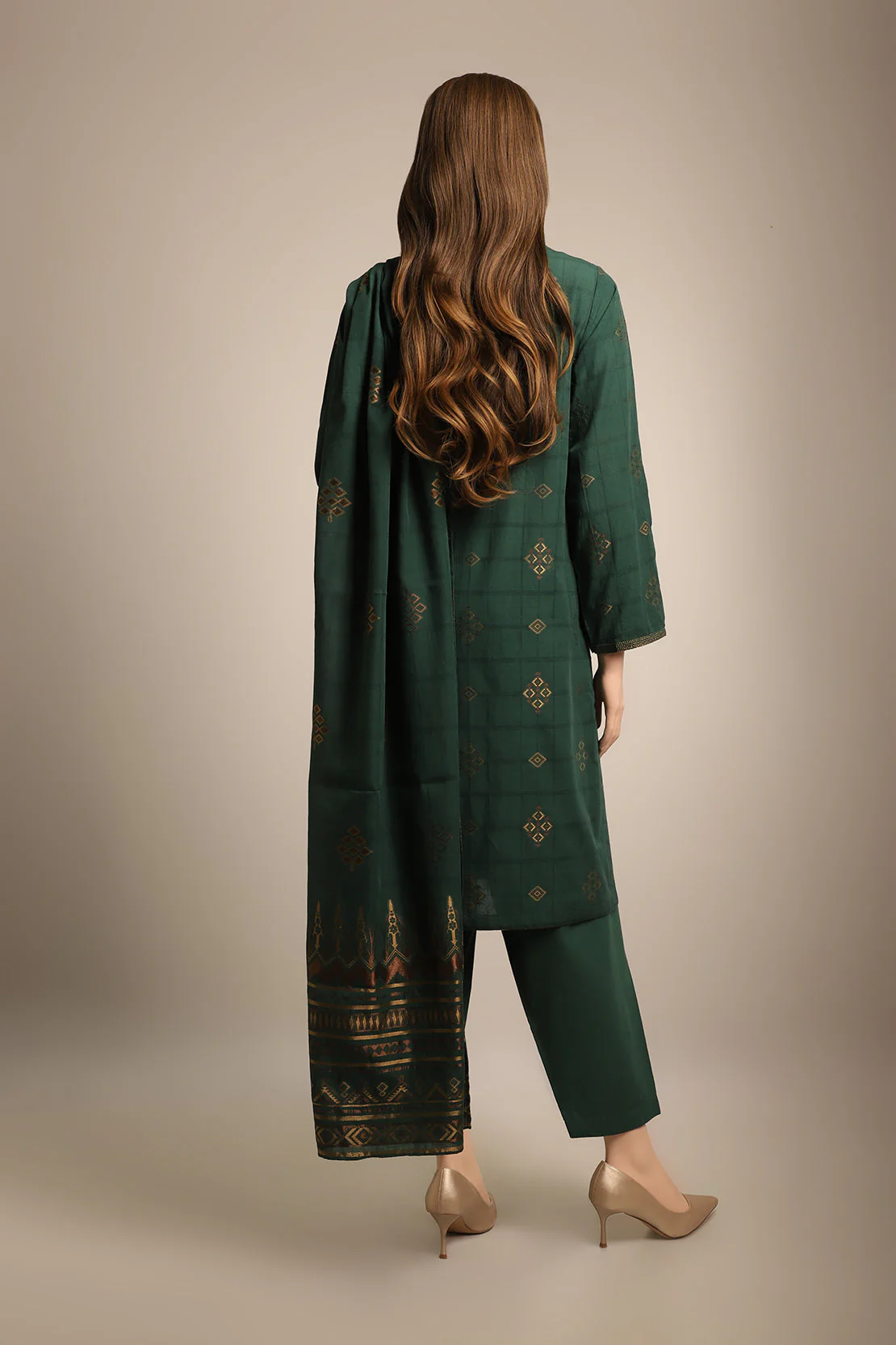 Unstitched Jacquard Cotton 3 Piece - Image 2