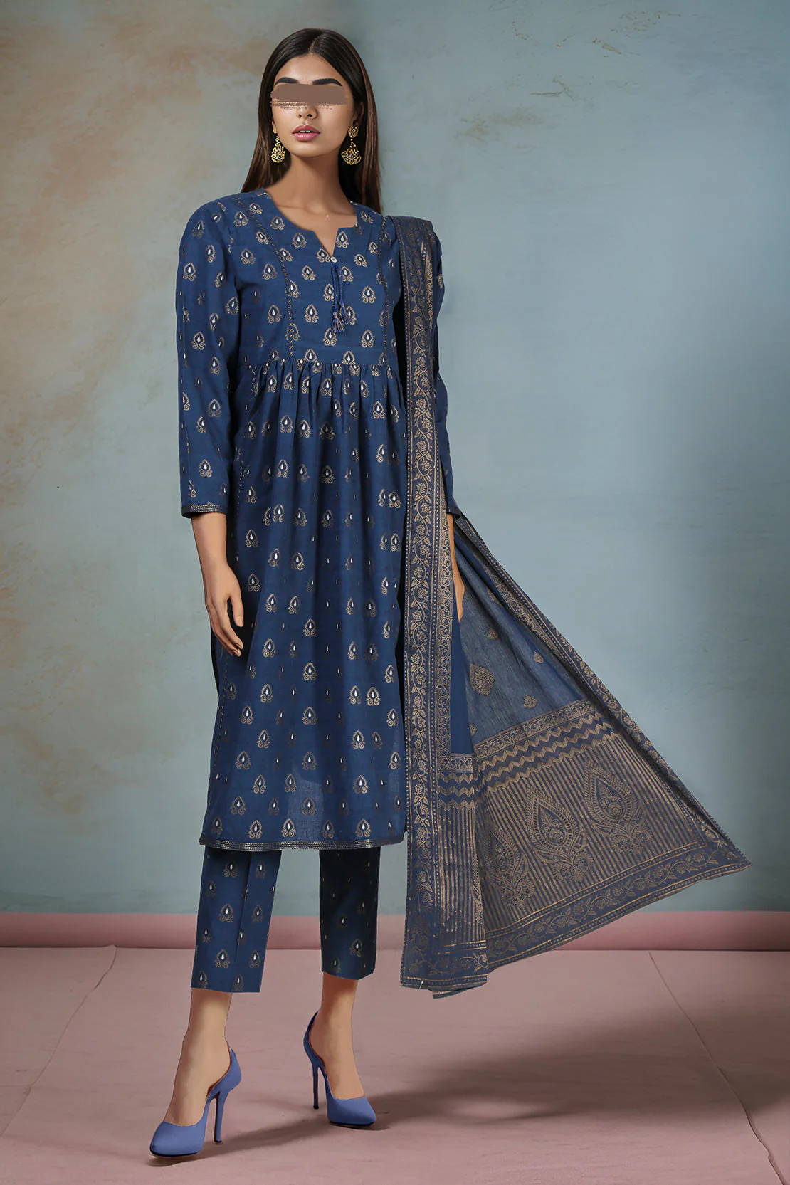 Unstitched Jacquard Cotton 3 Piece
