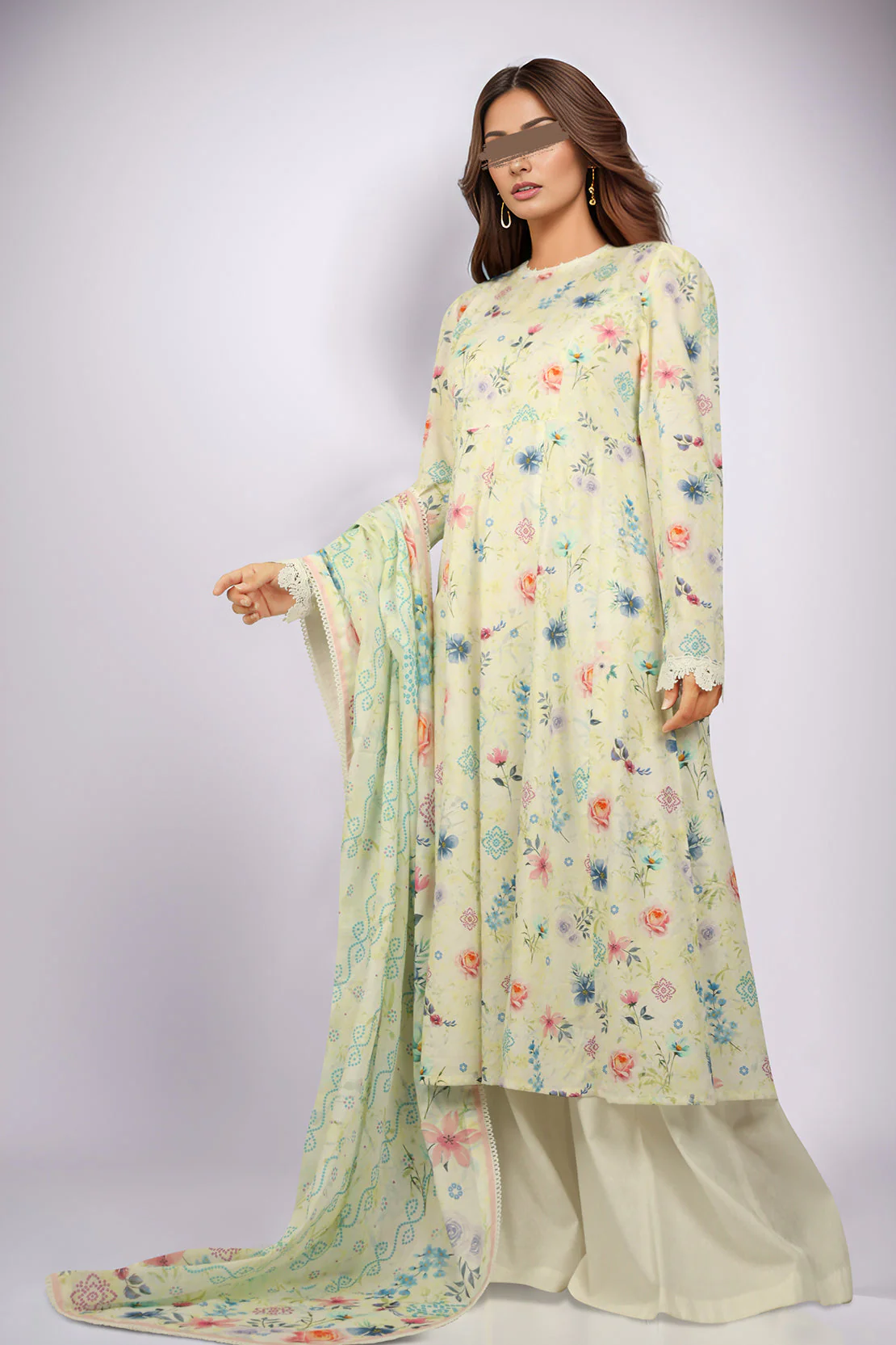 Unstitched Self Jacquard 3 Piece