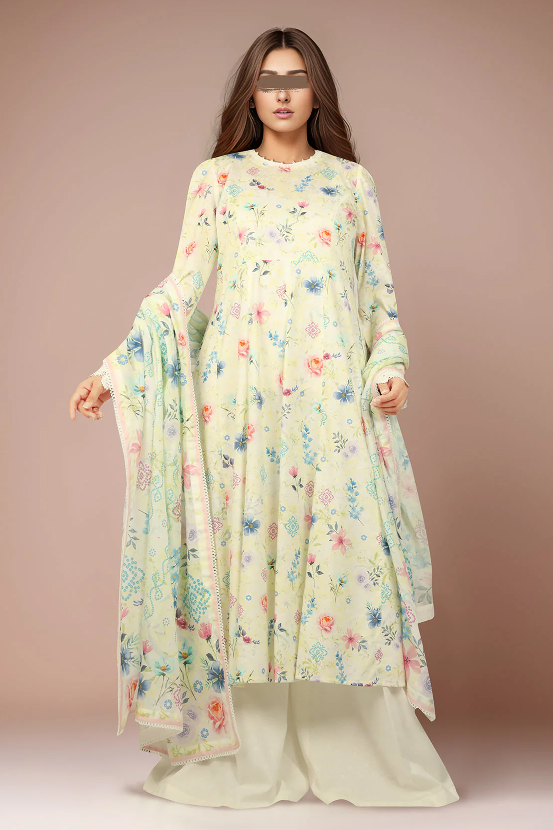 Unstitched Self Jacquard 3 Piece - Image 2