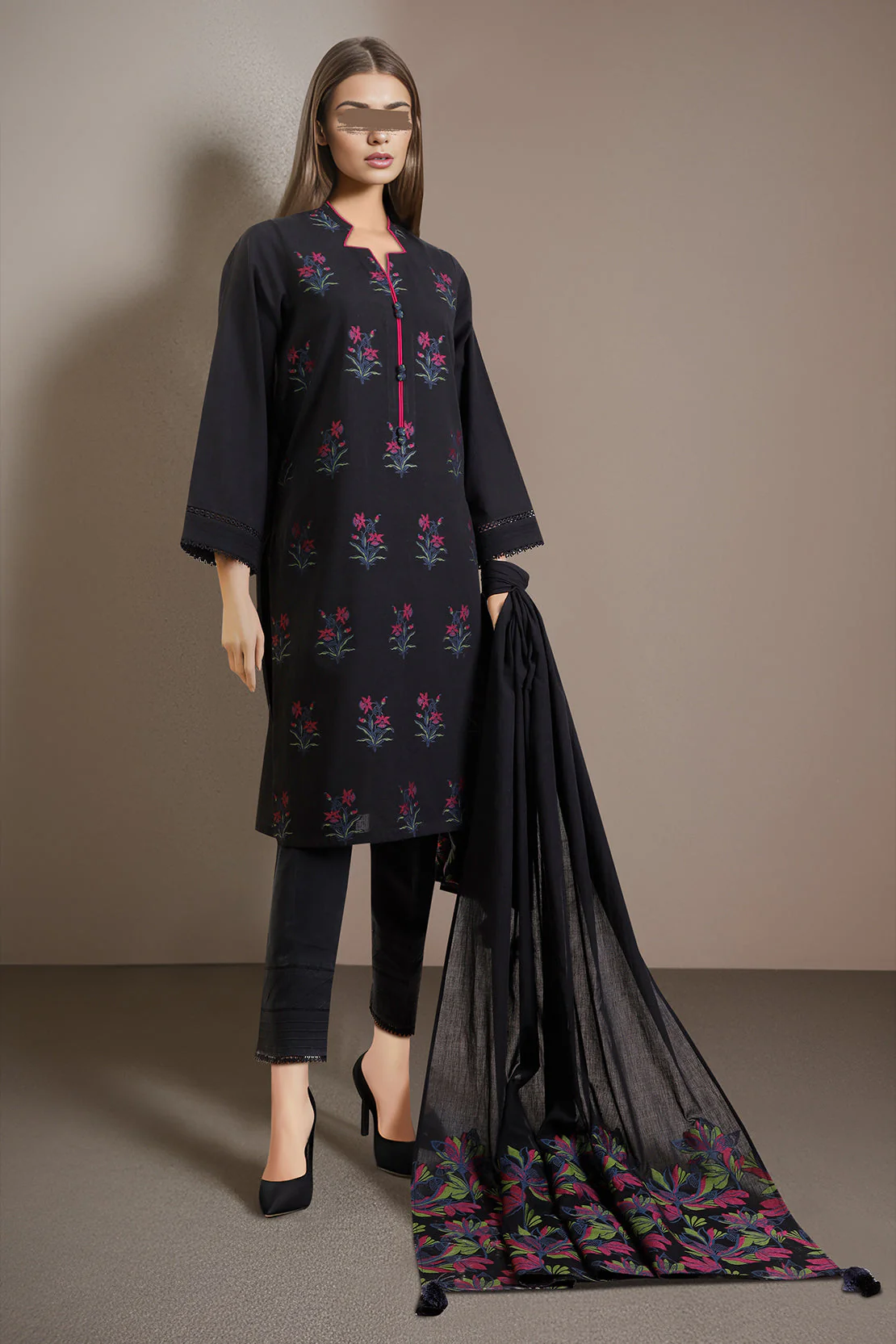 Unstitched Jacquard Cotton 3 Piece