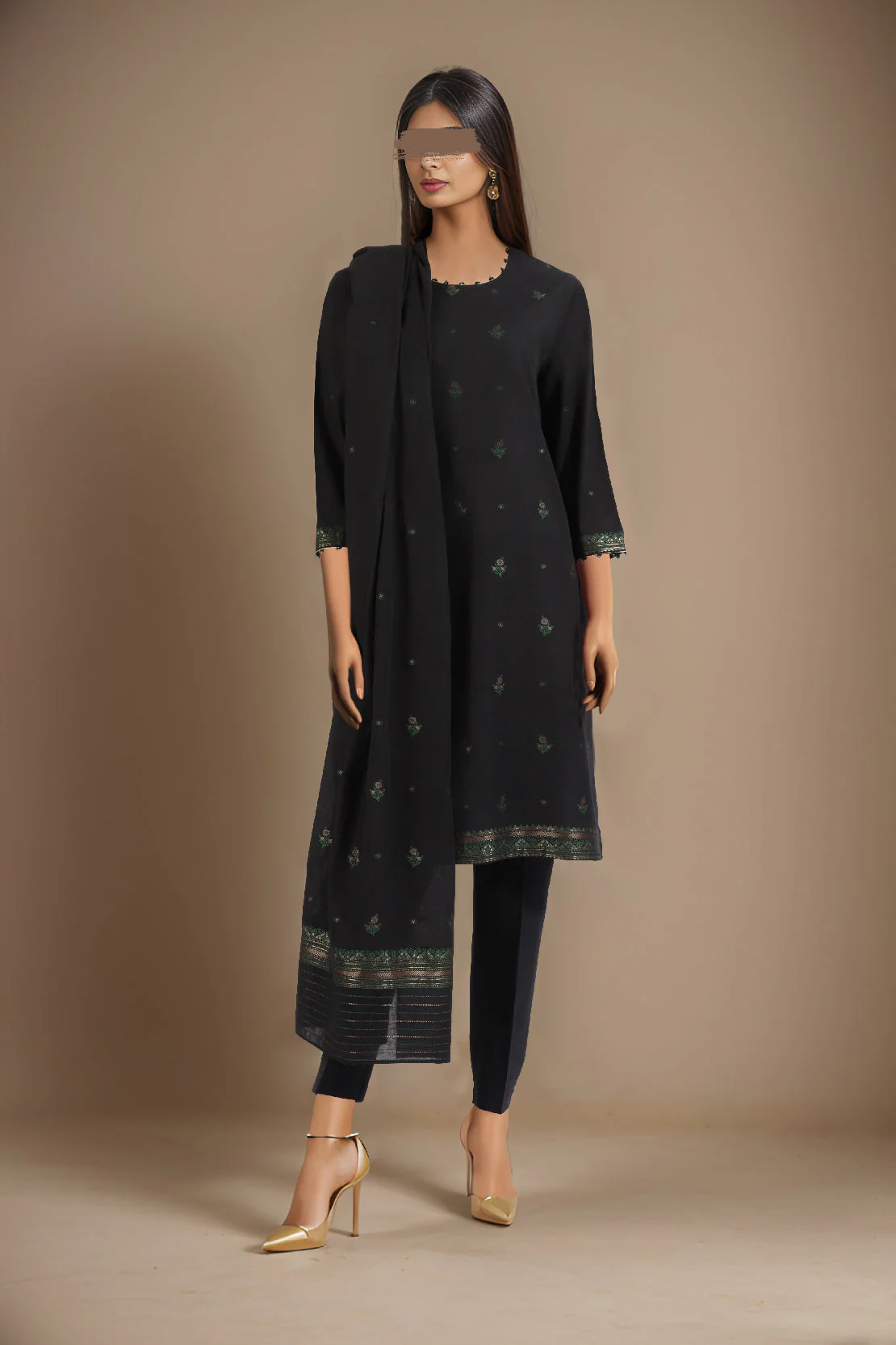 Unstitched Jacquard Cotton 3 Piece
