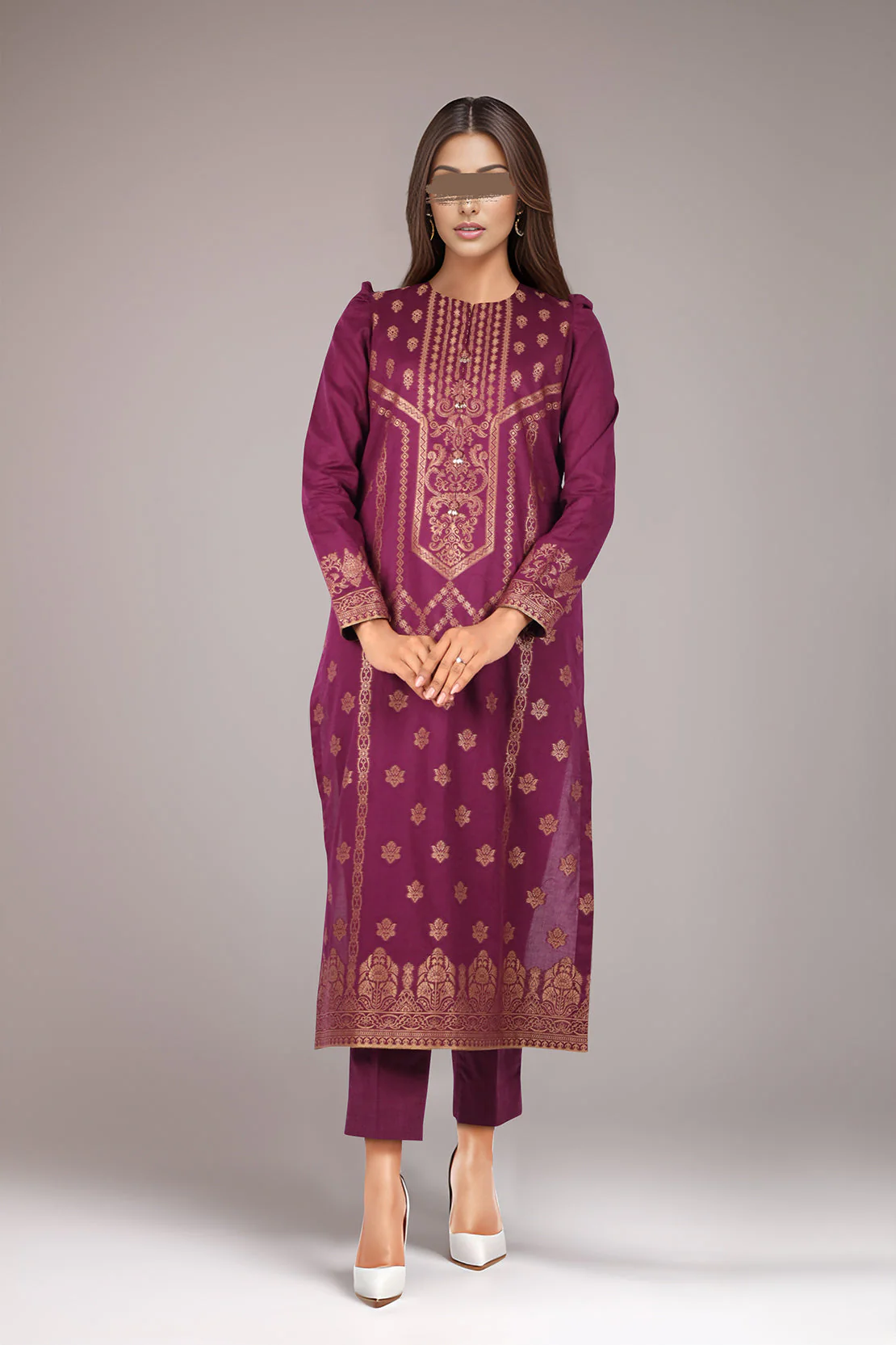 Unstitched Jacquard Cotton 3 Piece - Image 2