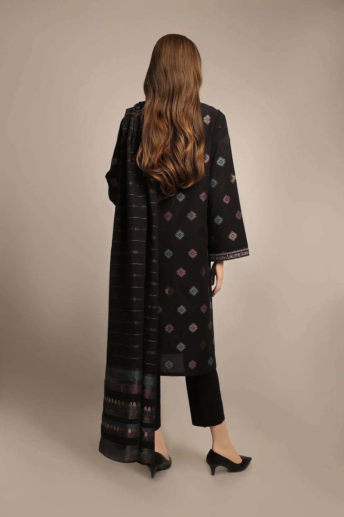 Unstitched Jacquard Cotton 3 Piece - Image 2
