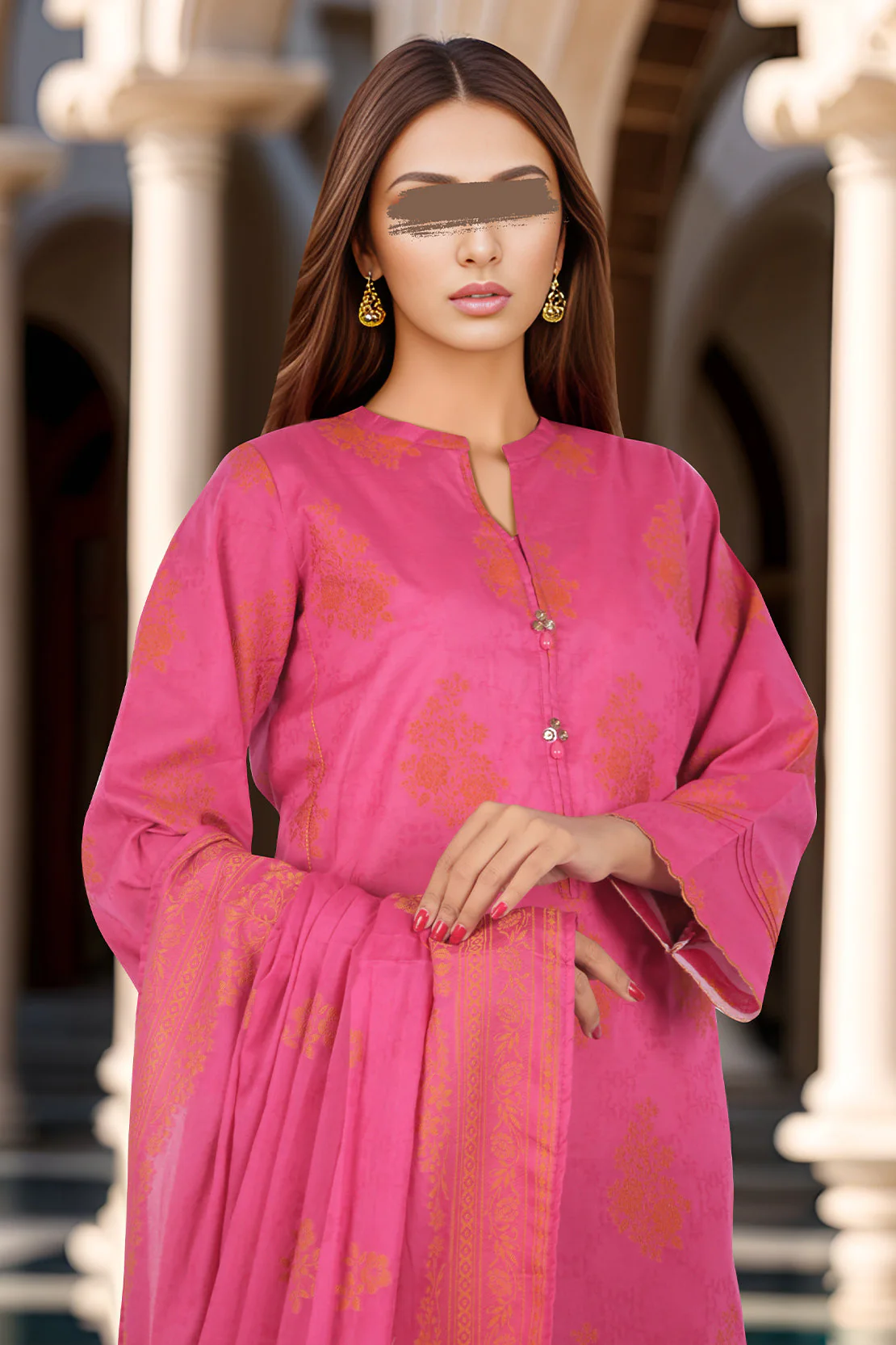 Unstitched Jacquard Cotton 3 Piece - Image 2