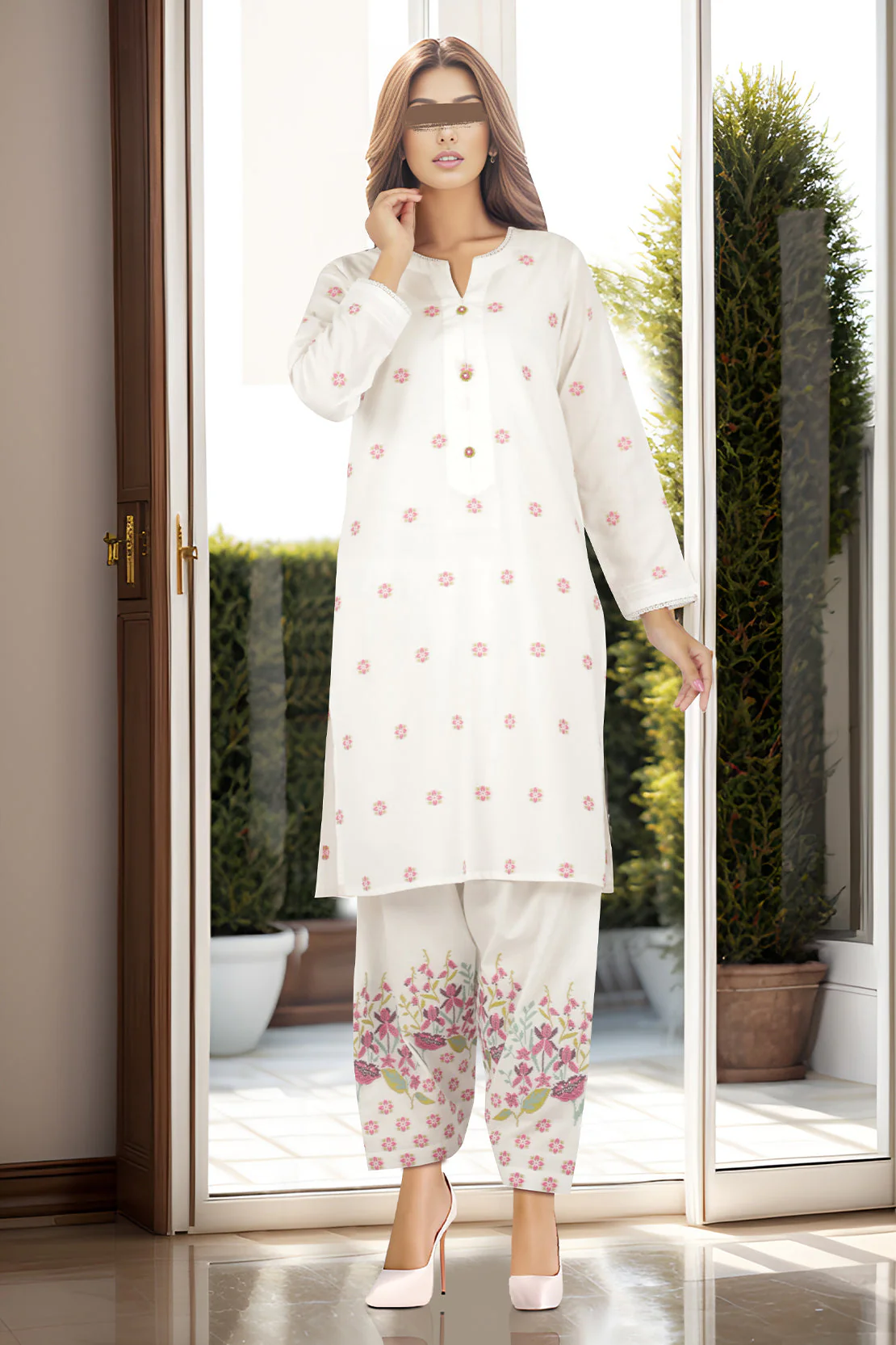 Unstitched Jacquard Cotton 3 Piece - Image 2