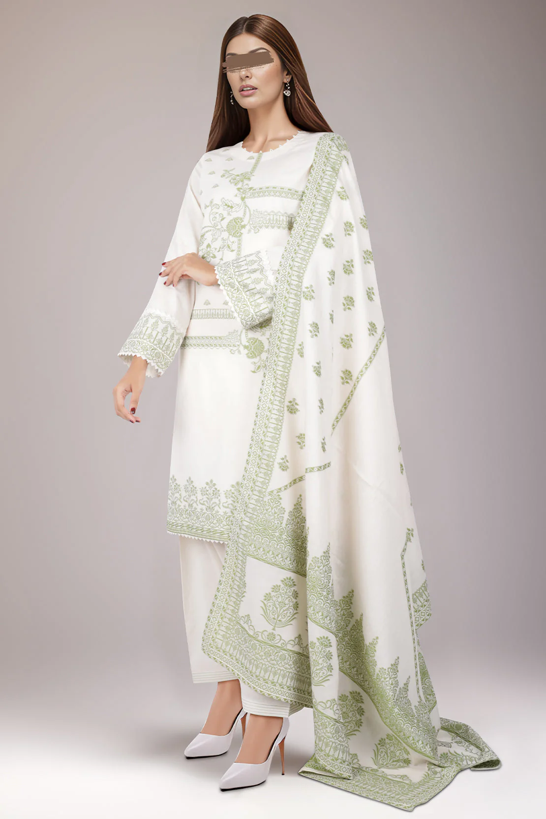 Unstitched Jacquard Cotton 3 Piece - Image 2