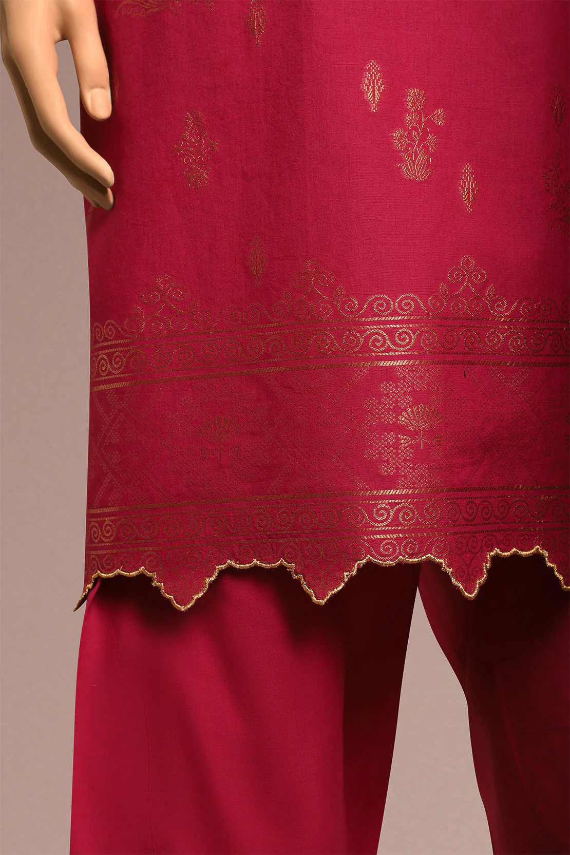 Unstitched Jacquard Cotton 3 Piece - Image 4