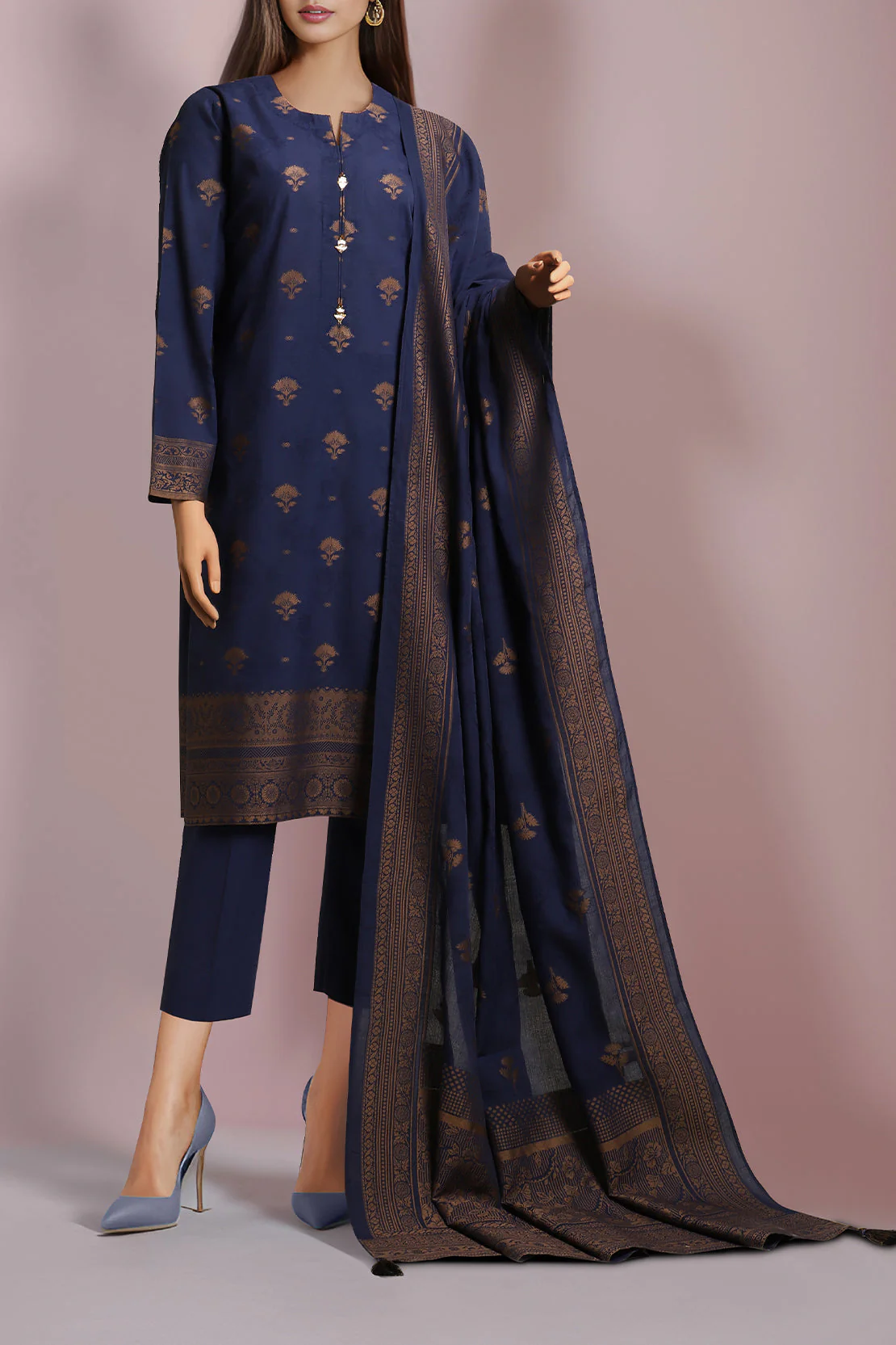 Unstitched Jacquard Cotton 3 Piece - Image 2
