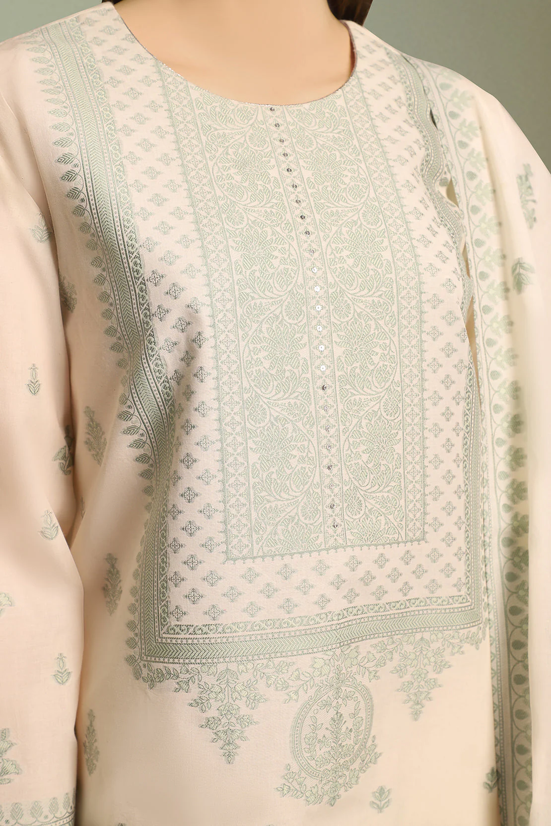 Unstitched Jacquard Cotton 3 Piece - Image 2
