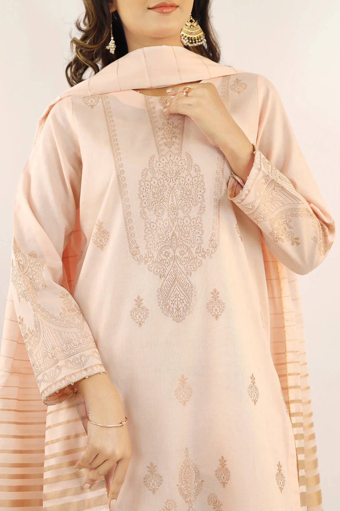 Unstitched Jacquard Cotton 3 Piece - Image 7