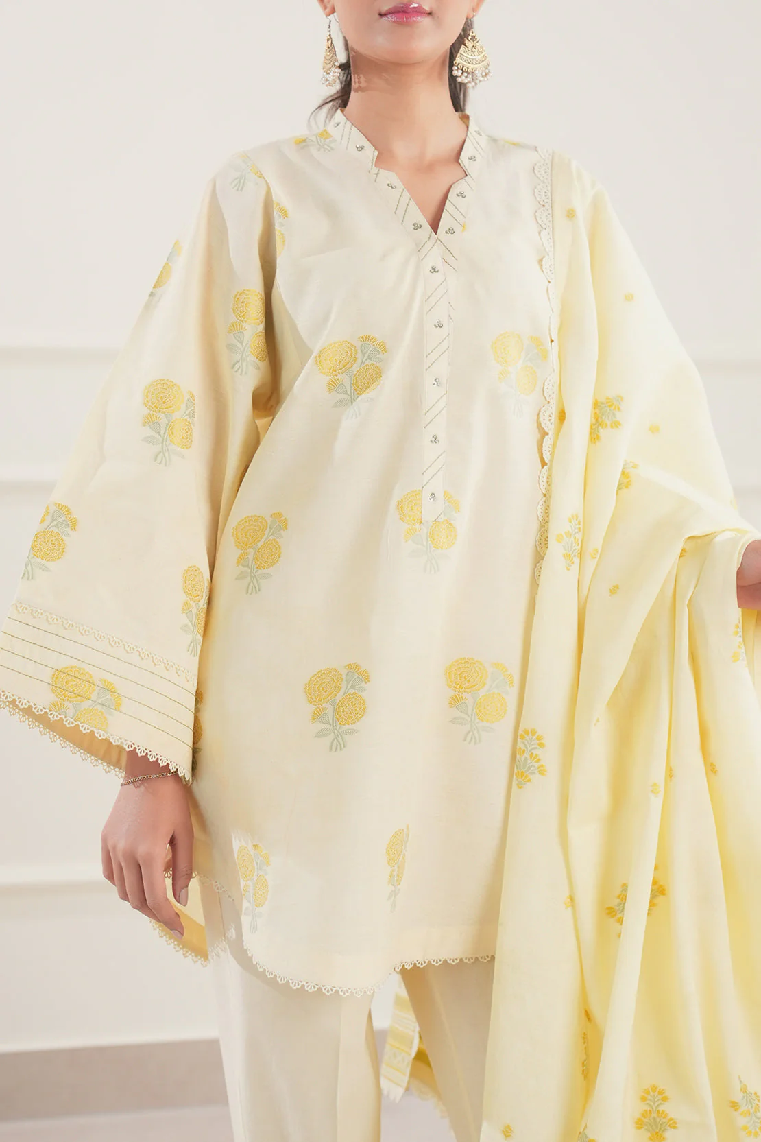 Unstitched Jacquard Cotton 3 Piece