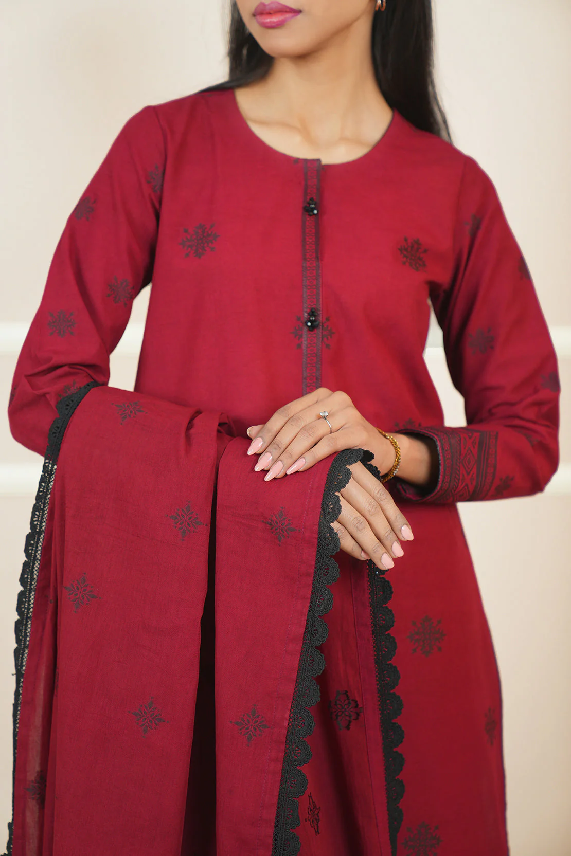 Unstitched Jacquard Cotton 3 Piece