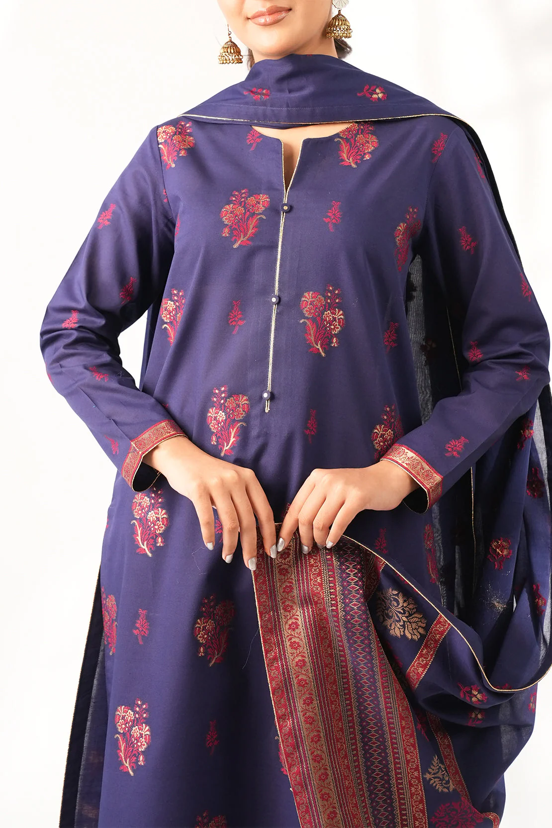 Unstitched Jacquard Cotton 3 Piece - Image 3