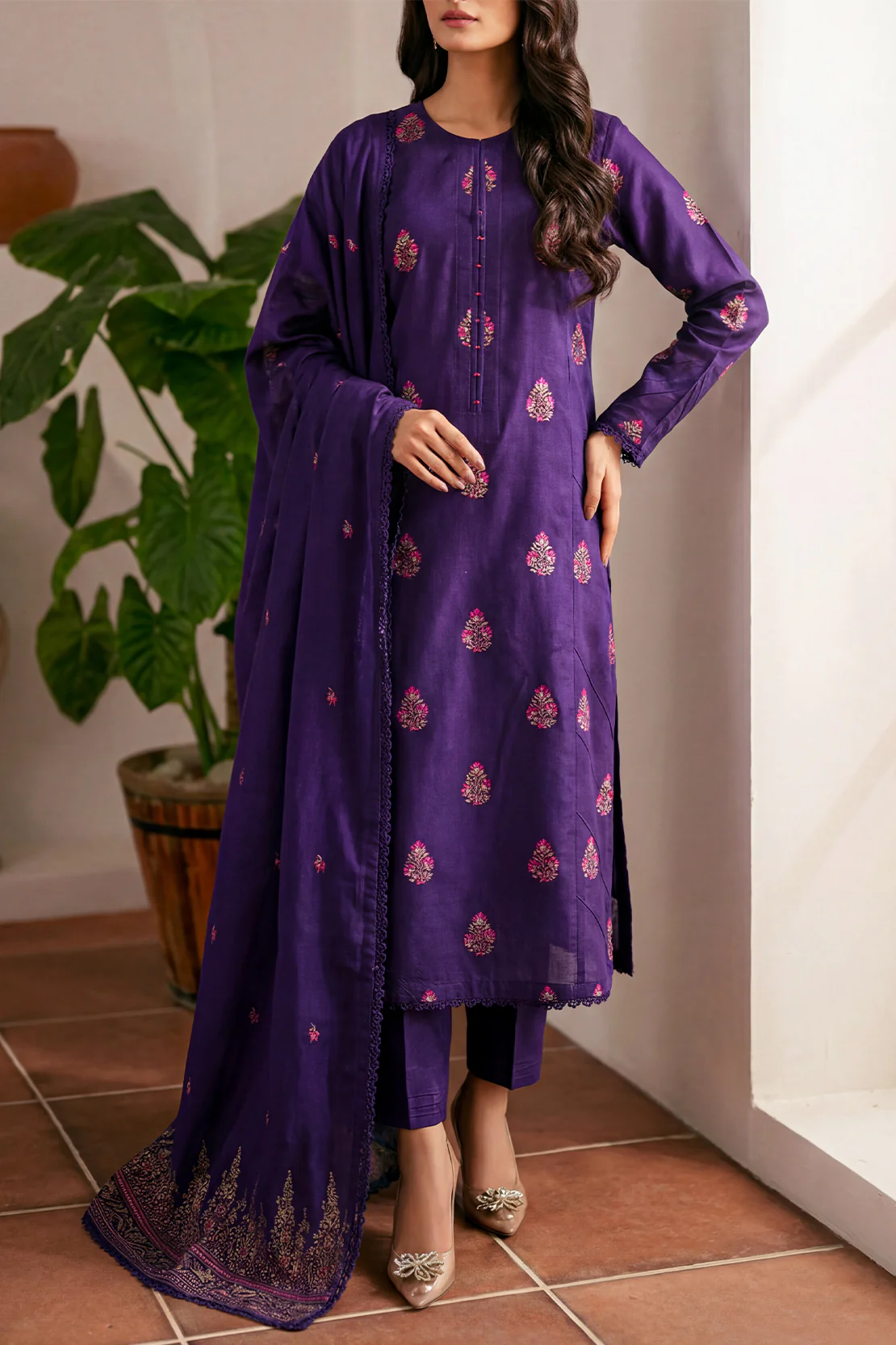 Unstitched Jacquard Cotton 3 Piece - Image 4
