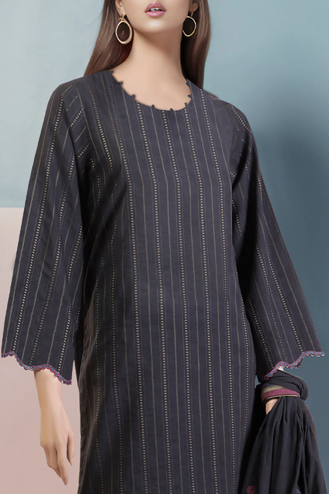 Unstitched Jacquard Cotton 3 Piece - Image 2