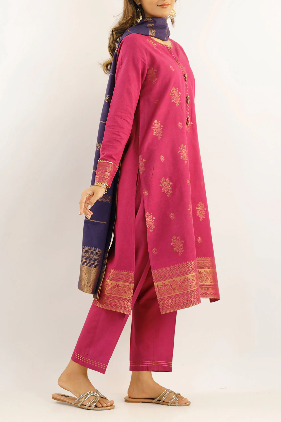 Unstitched Jacquard Cotton 3 Piece - Image 3