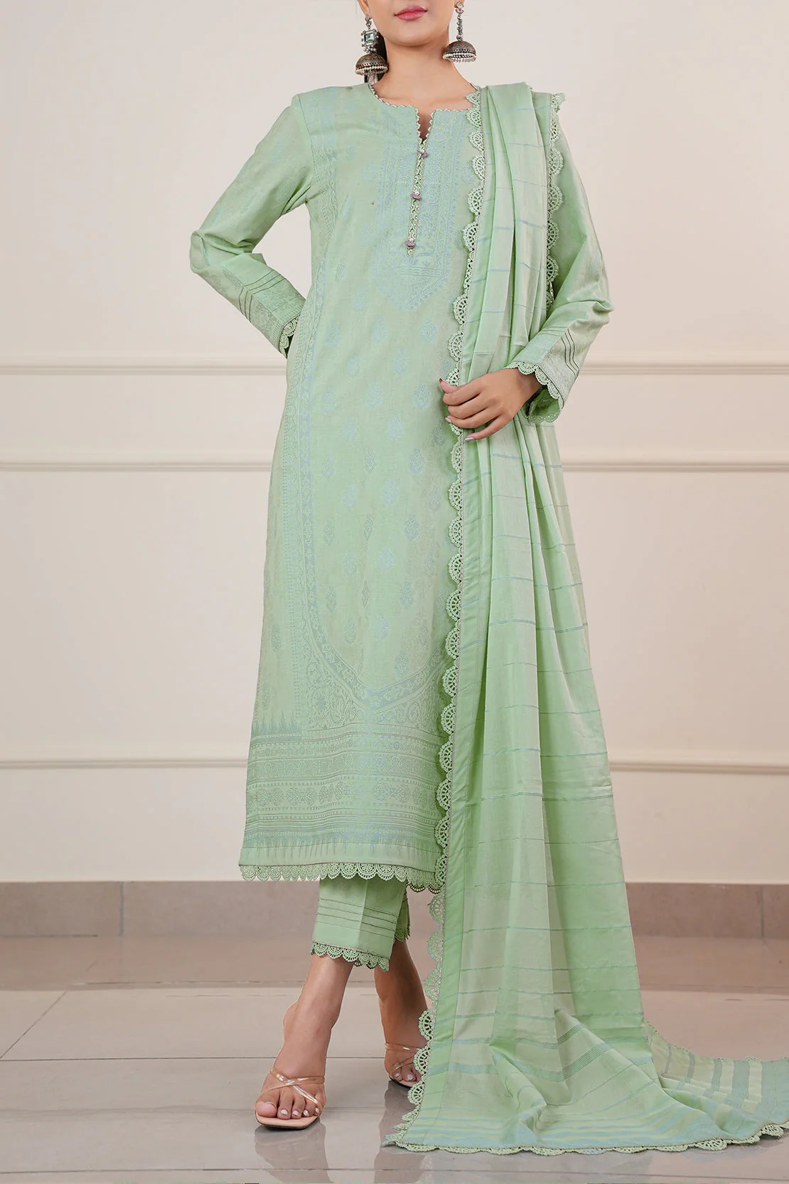 Unstitched Jacquard Cotton 3 Piece - Image 3
