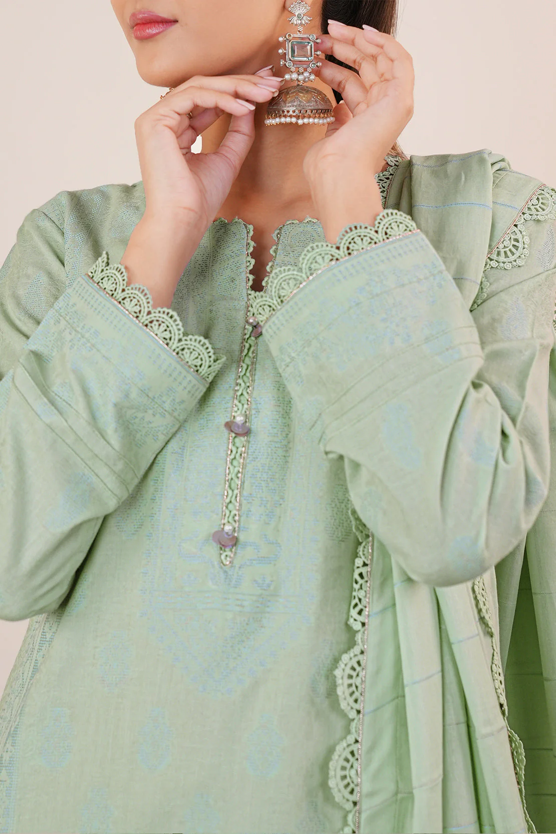 Unstitched Jacquard Cotton 3 Piece - Image 5
