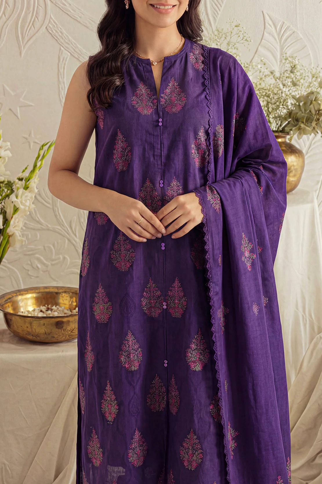 Unstitched Jacquard Cotton 3 Piece - Image 5