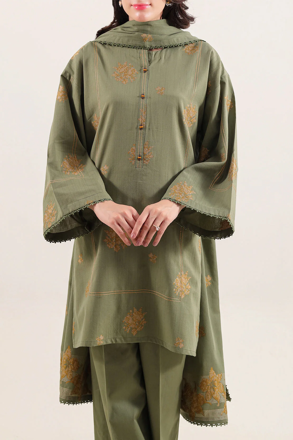 Unstitched Jacquard Cotton 3 Piece - Image 2