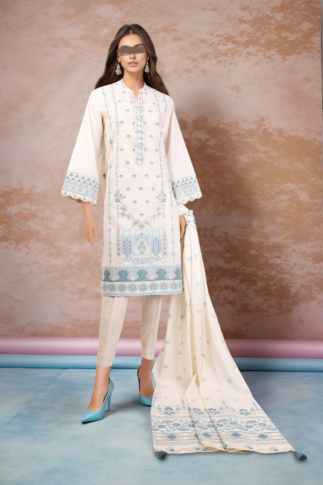 Unstitched Jacquard Cotton 3 Piece (Special Price)