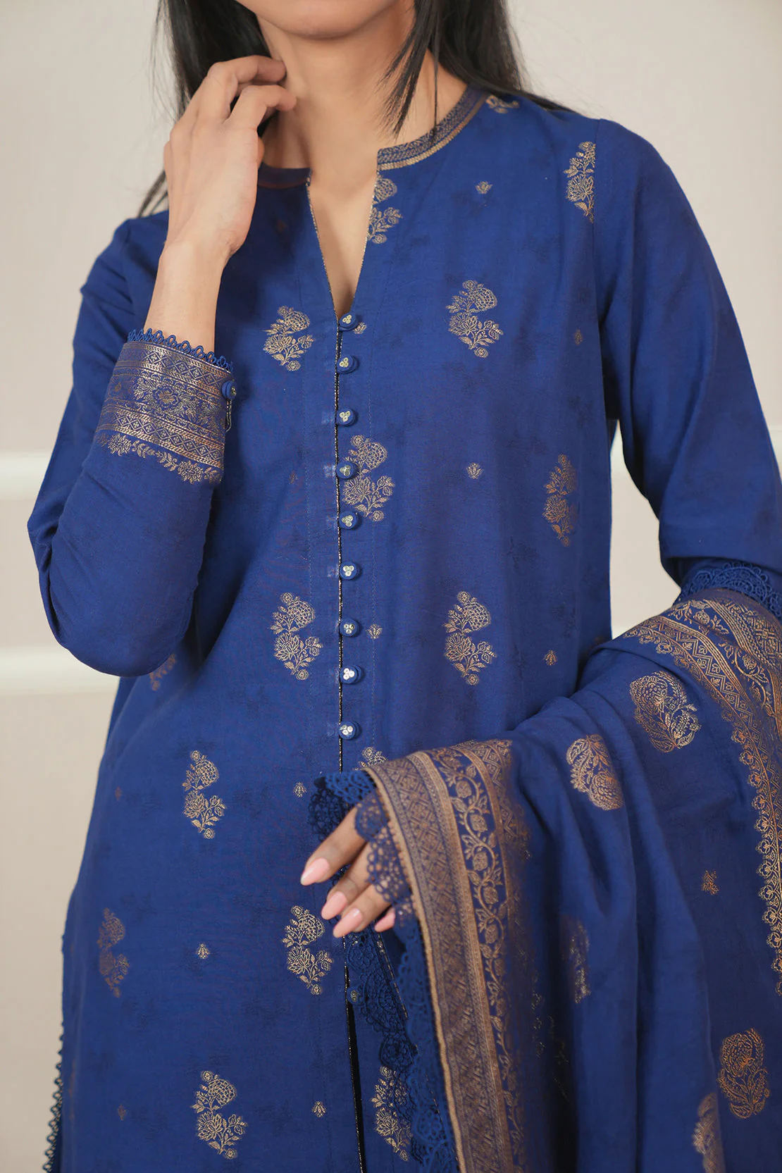 Unstitched Jacquard Cotton 3 Piece - Image 4