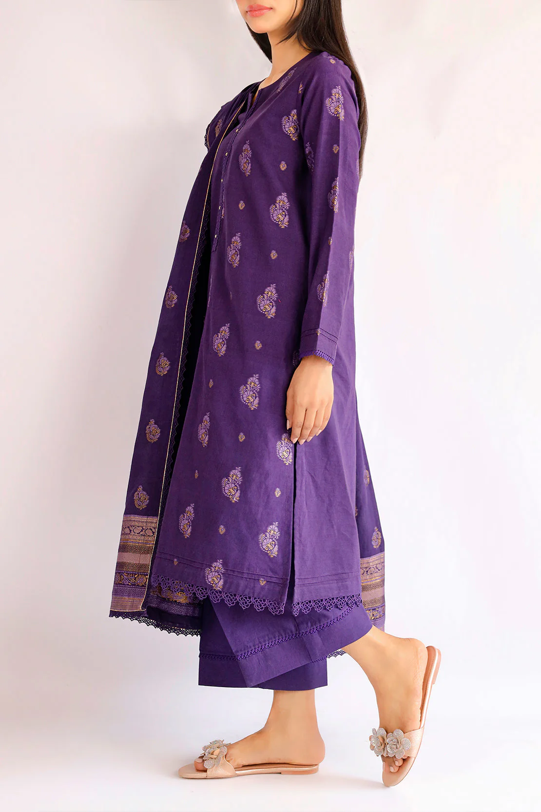 Unstitched Jacquard Cotton 3 Piece - Image 3