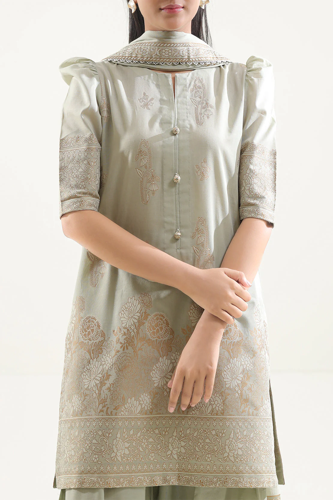 Unstitched Jacquard Cotton 3 Piece - Image 2