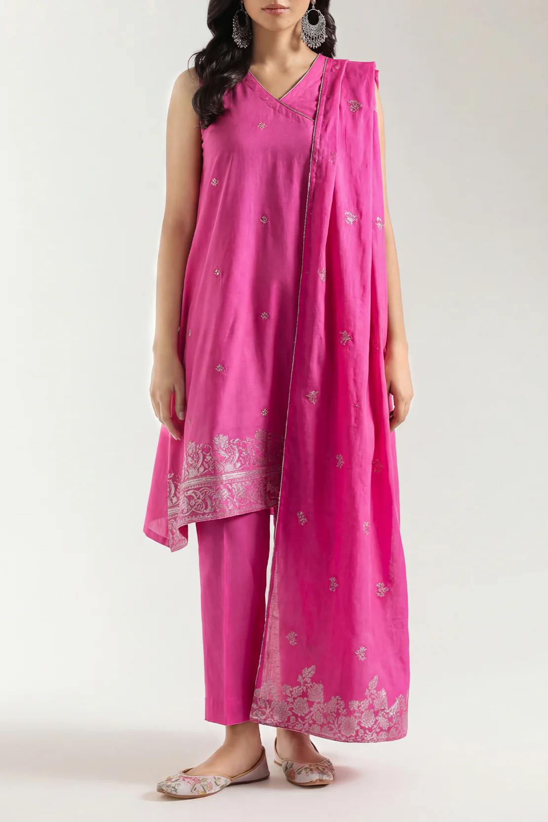 Unstitched Jacquard Cotton 3 Piece