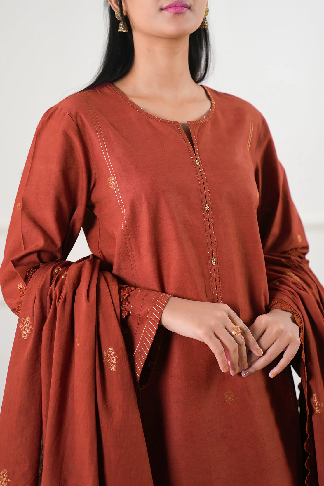 Unstitched Jacquard Cotton 3 Piece - Image 2