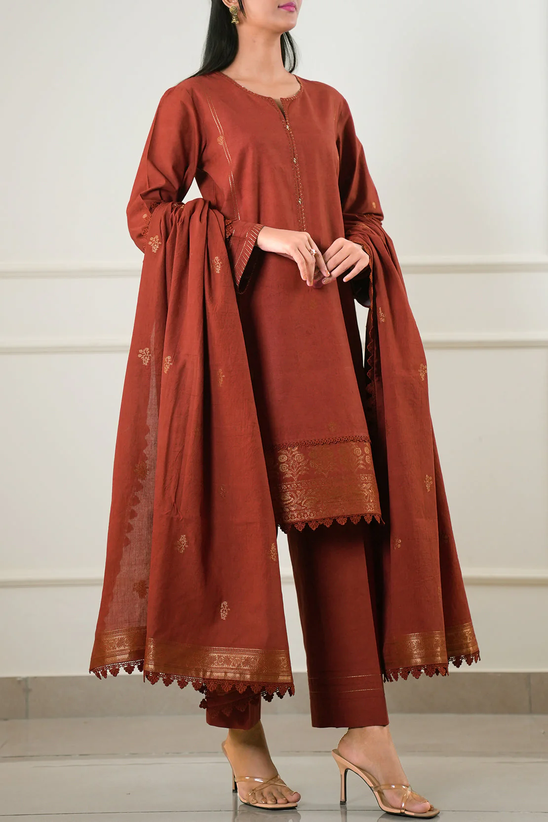 Unstitched Jacquard Cotton 3 Piece - Image 3