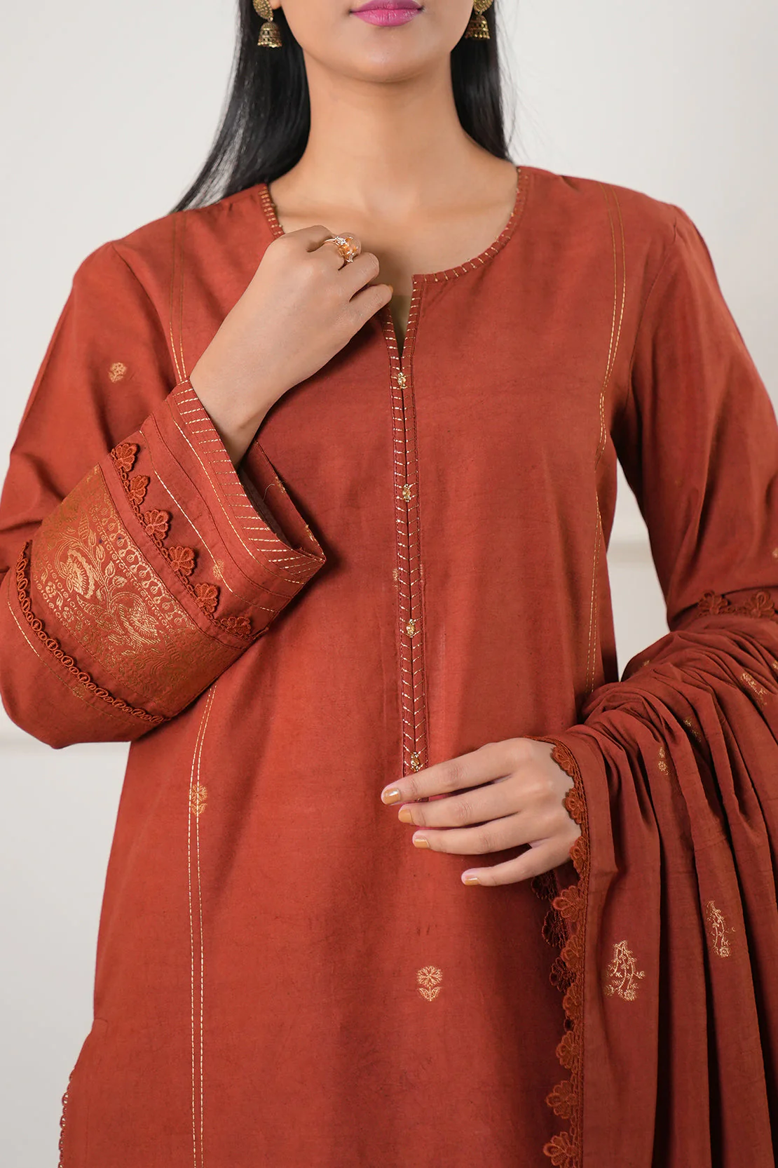 Unstitched Jacquard Cotton 3 Piece - Image 6