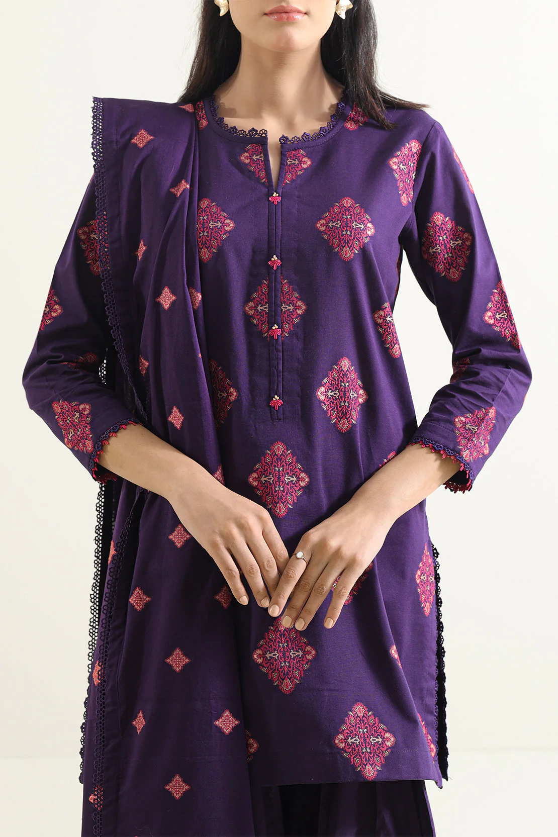 Unstitched Jacquard Cotton 3 Piece - Image 2