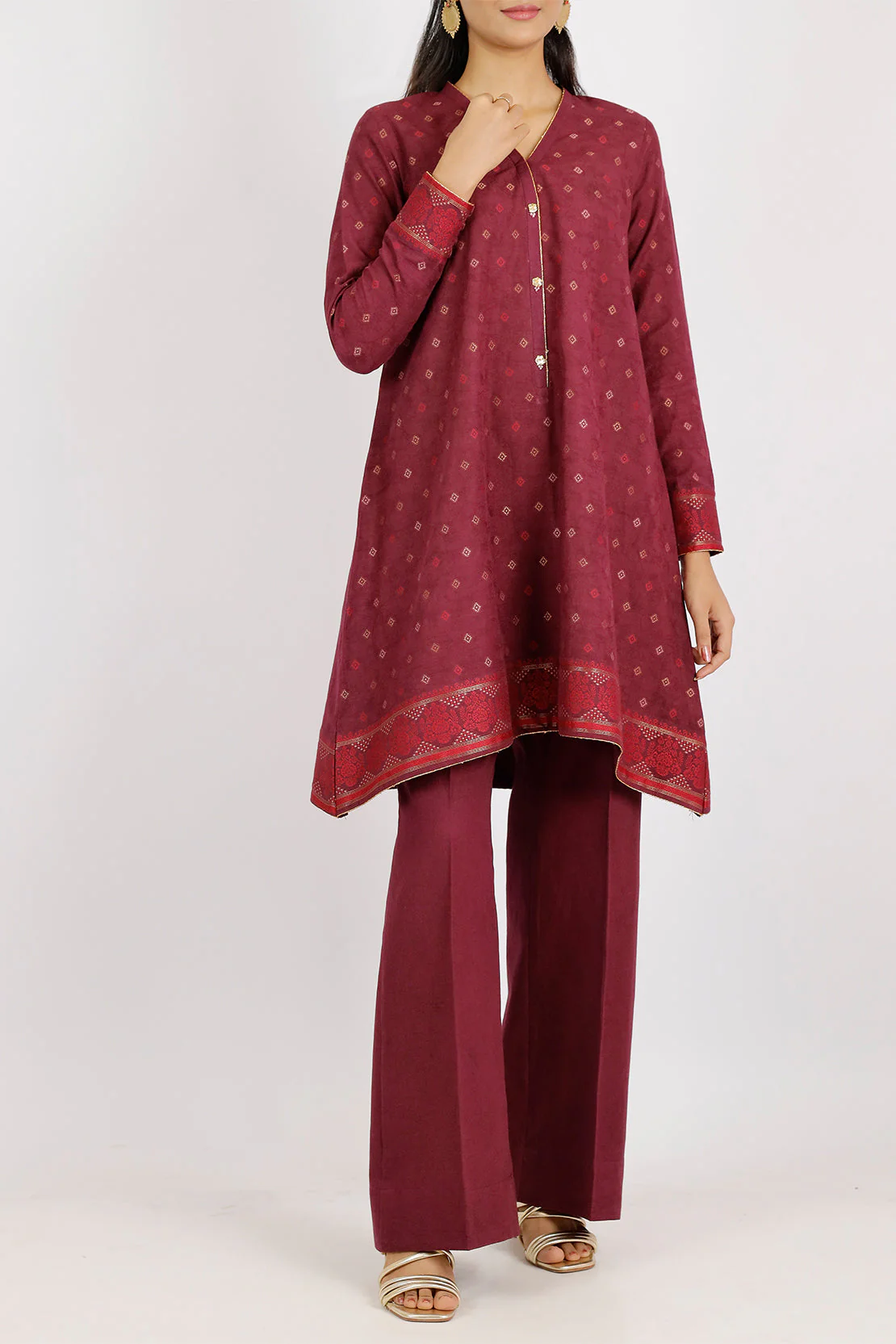 Unstitched Jacquard Cotton 3 Piece - Image 2