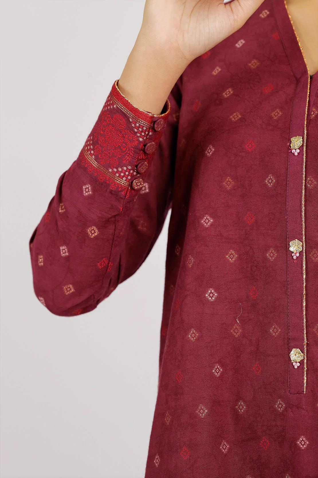 Unstitched Jacquard Cotton 3 Piece - Image 6