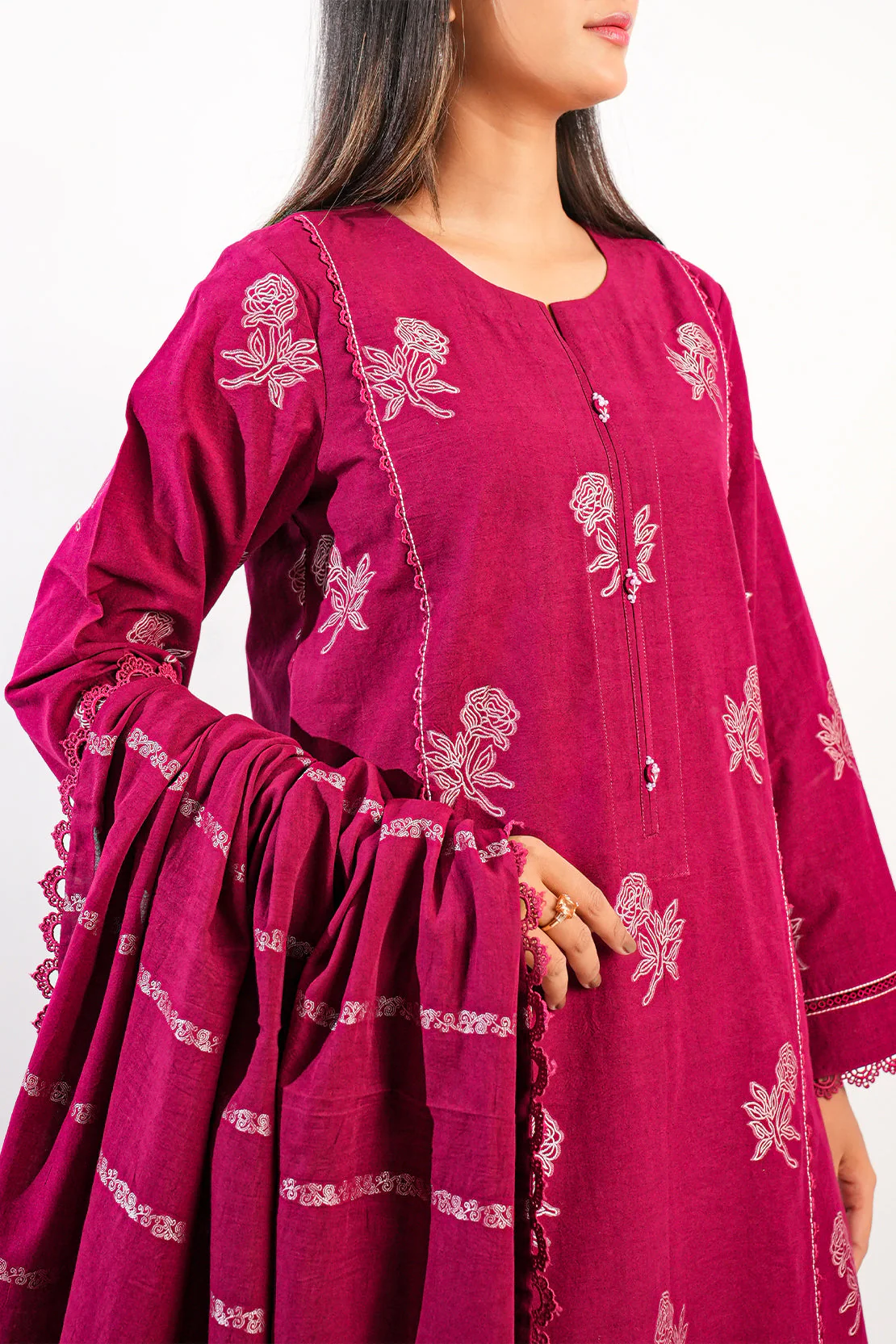 Unstitched Jacquard Cotton 3 Piece - Image 3
