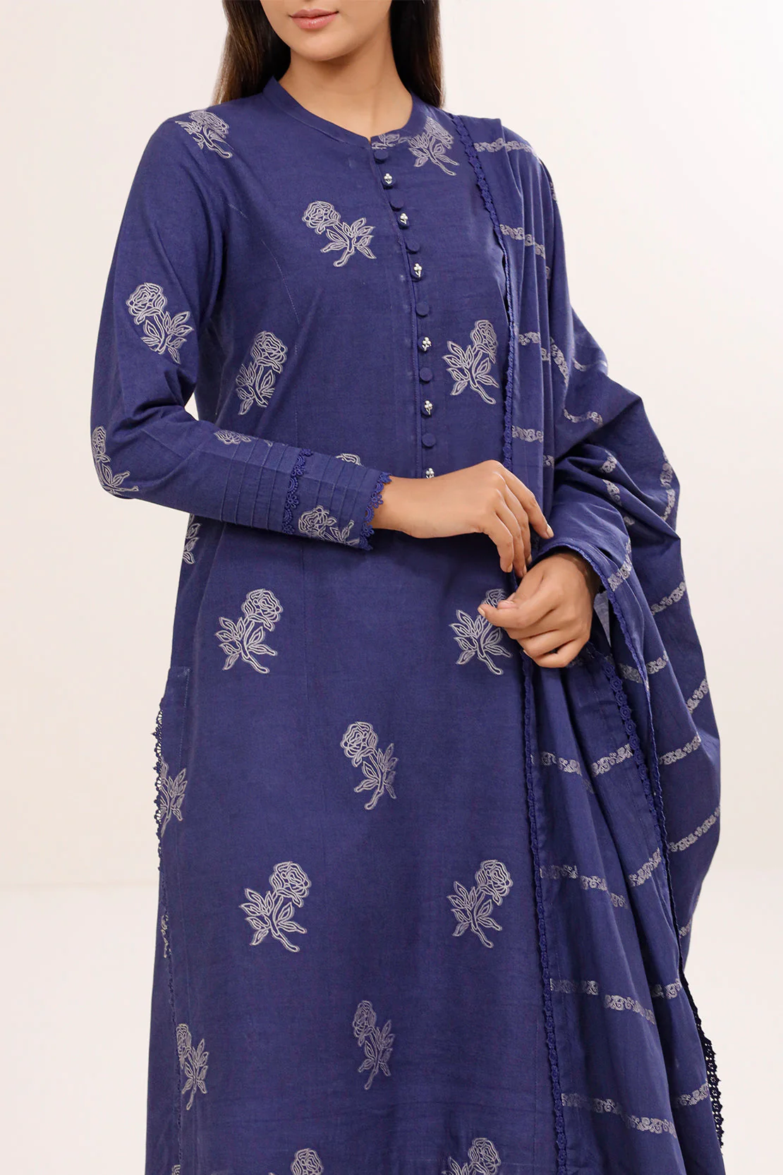 Unstitched Jacquard Cotton 3 Piece - Image 2