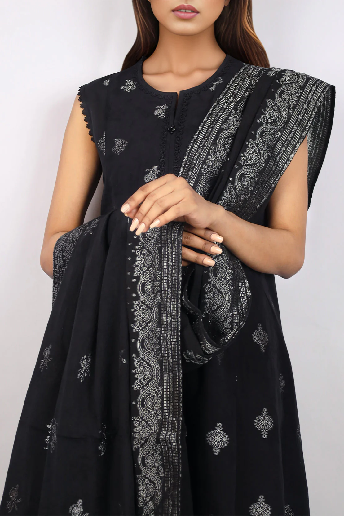 Unstitched Jacquard Cotton 3 Piece - Image 2