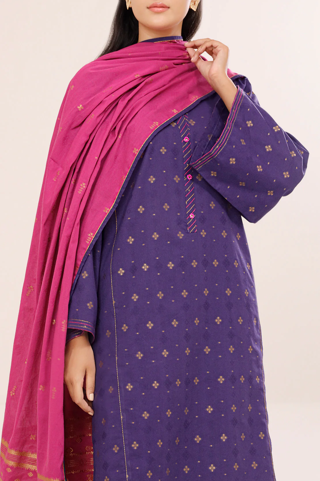 Unstitched Jacquard Cotton 3 Piece - Image 3