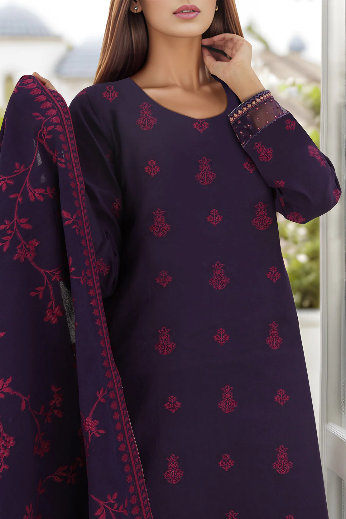 Unstitched Jacquard Cotton 3 Piece - Image 3
