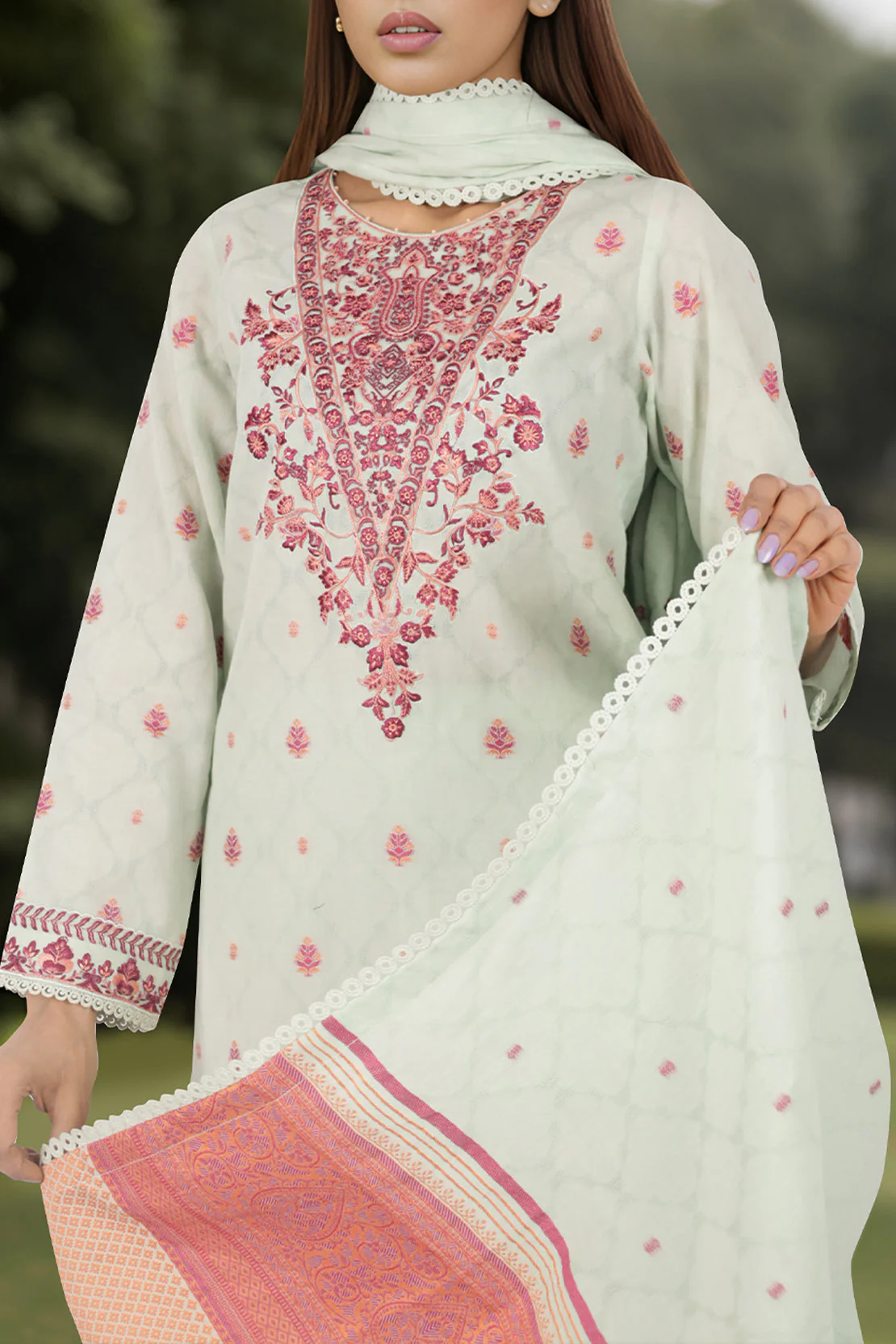 Unstitched Jacquard Cotton 3 Piece - Image 2